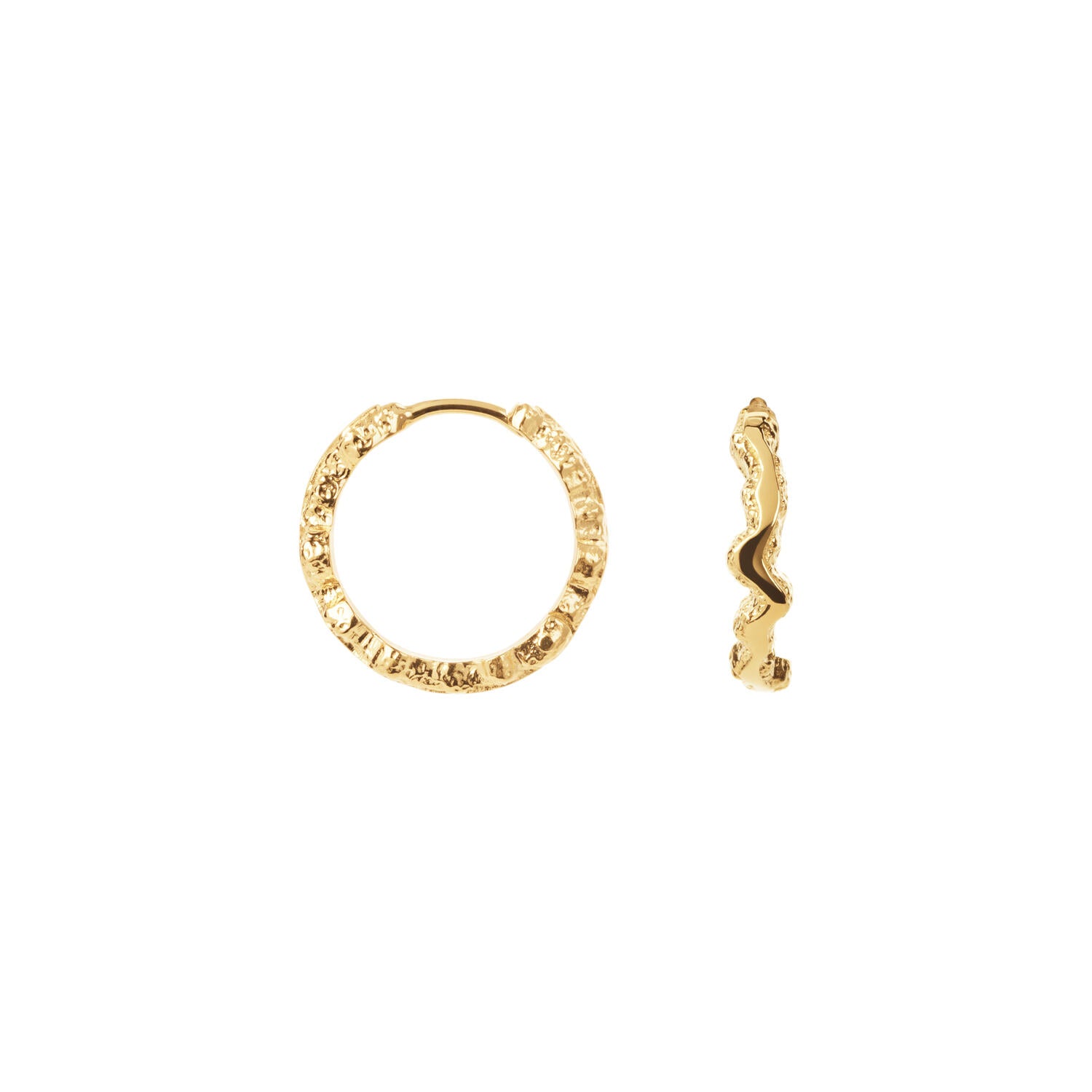 Small Shiny Sparkly hoops - forgyldt